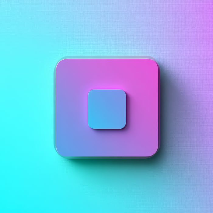 Stop Button Neon Gradient